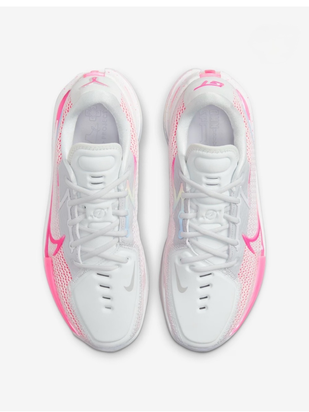 Nike Men’s White and Pink Athletic Running Shoes
